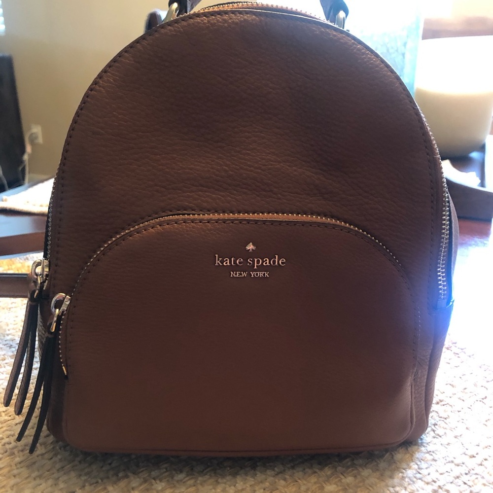 Kate Spade Tan Leather Backpack